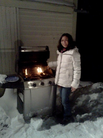 Me, grilling in the New Year!